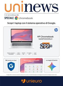 Pagina 1 del volantino Unieuro Chromebook