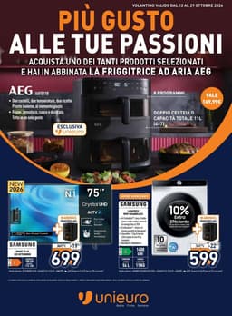 Pagina 1 del volantino Unieuro Più Gusto Alle Tue Passioni