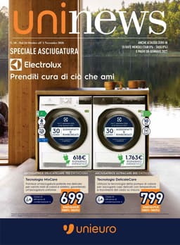 Pagina 1 del volantino Unieuro Asciugatura