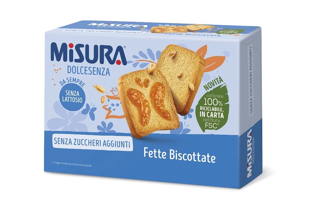 Fette biscottate senza zuccheri aggiunti o multicereali Misura, 320 g – Bennet