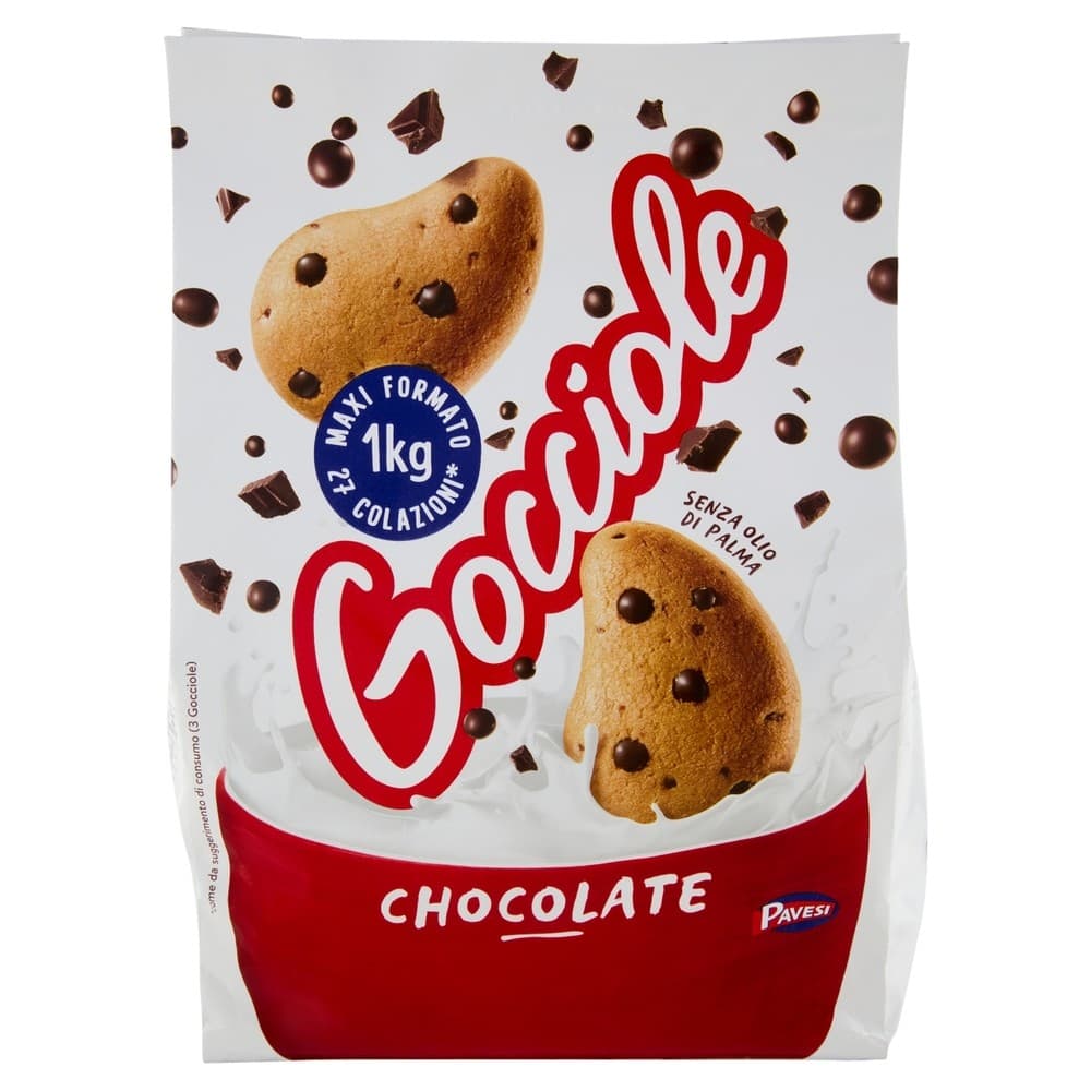 Biscotti Gocciole Chocolate Pavesi, 1000 g – Il Gigante