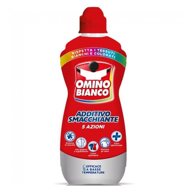 Omino Bianco additivo smacchiante 5 Azioni in offerta da Acqua & Sapone