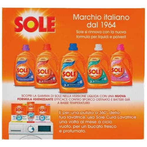 Sole detersivo liquido per lavatrice o in polvere, 82 lavaggi / 52 lavaggi – Iper La grande i