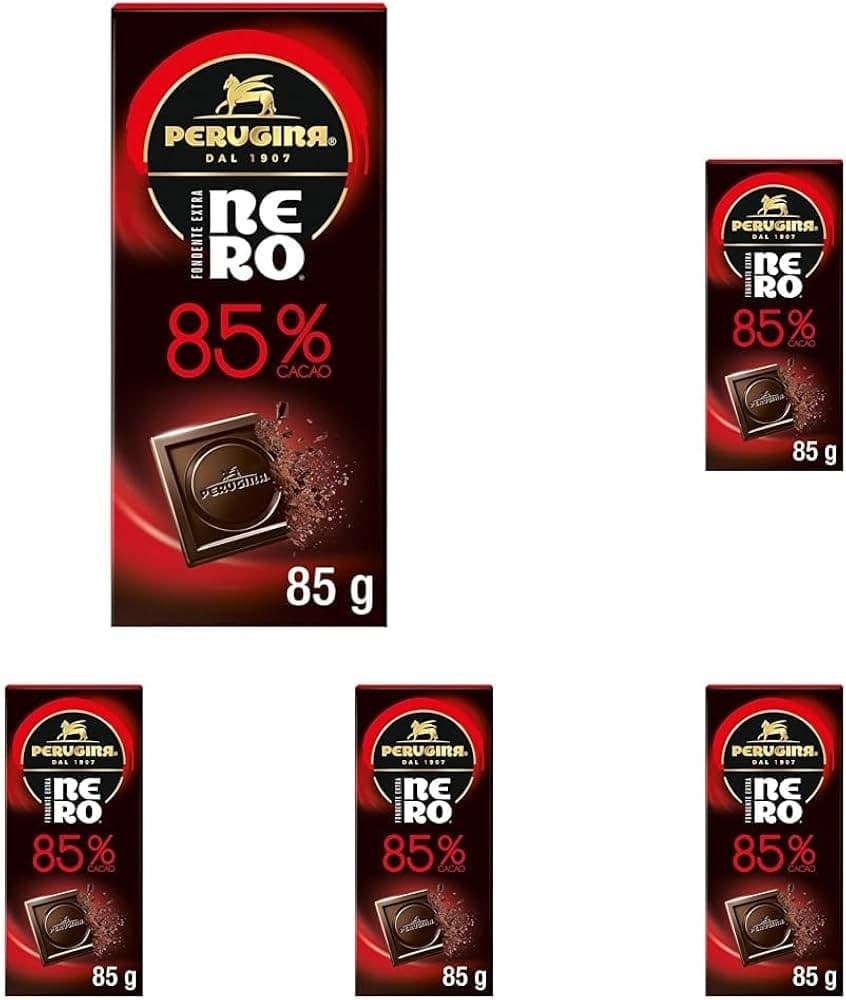 Tavolette di cioccolato fondente extra Nero Perugina assortite, 85 g – Panorama