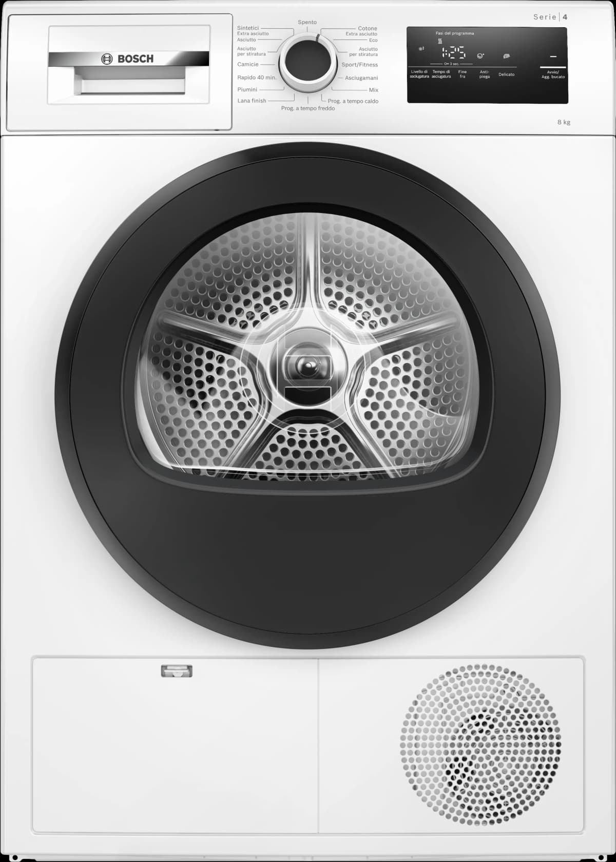 Bosch asciugatrice a pompa di calore WTH85298II, 8 KG – Unieuro