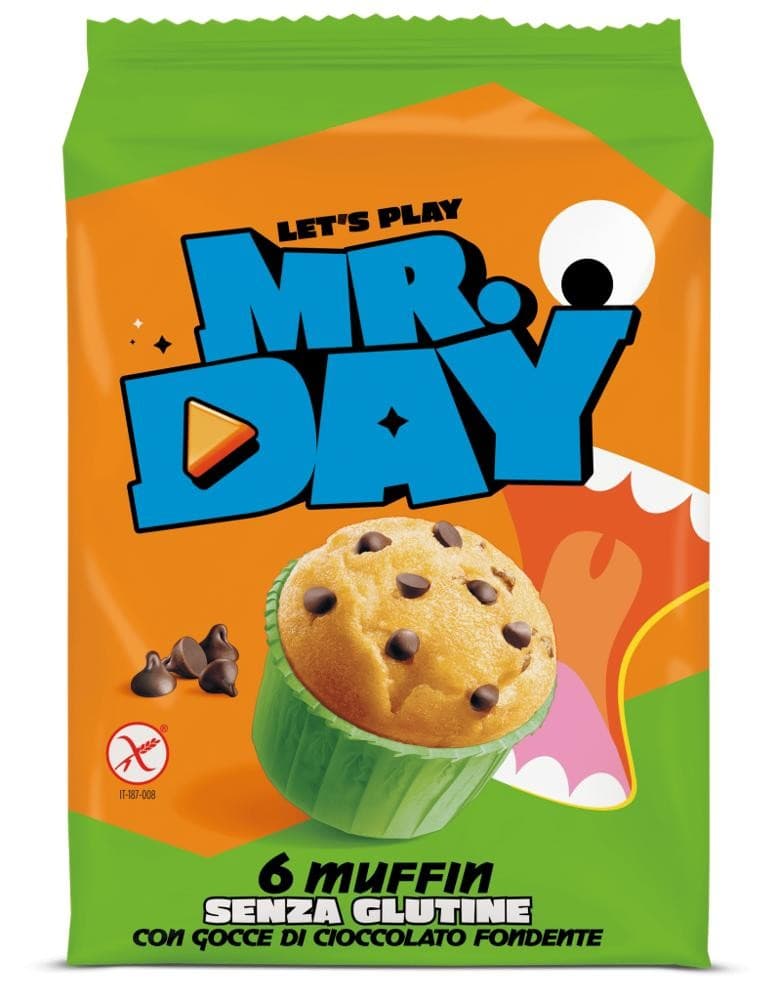 Muffin senza glutine con gocce di cioccolato fondente Mr. Day, 252 g – Iper La grande i