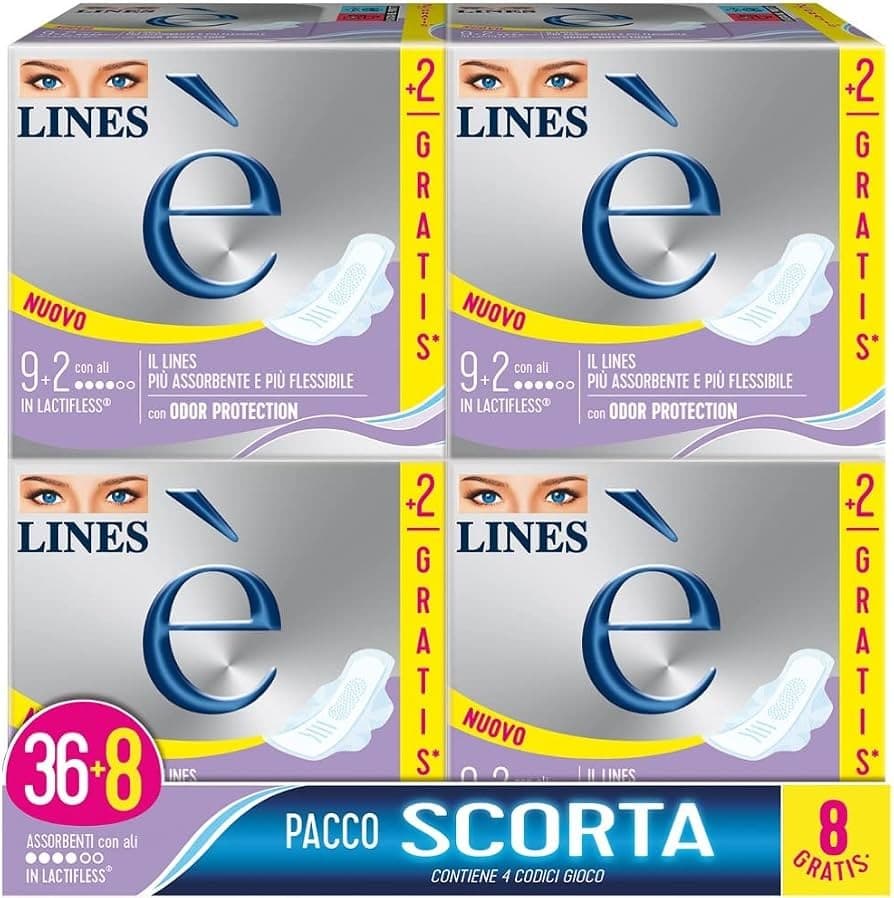 Lines assorbenti, 44, 36, 48, 80, 72 o 64 pezzi – Iper La grande i