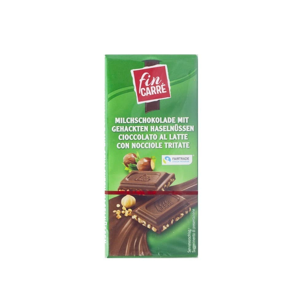 Fin Carré cioccolato al latte con nocciole tritate, 100 g – Lidl