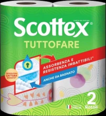 Scottex Tuttofare carta da cucina, 2 veli, 2 rotoli – Dm