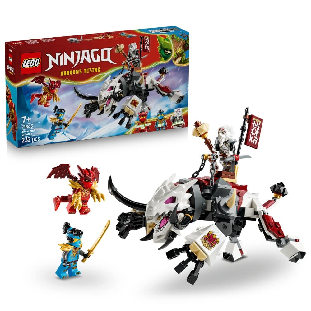 LEGO Ninjago Zilvar e Grimtak la Bestia Drago, 232 pcs – Euronics
