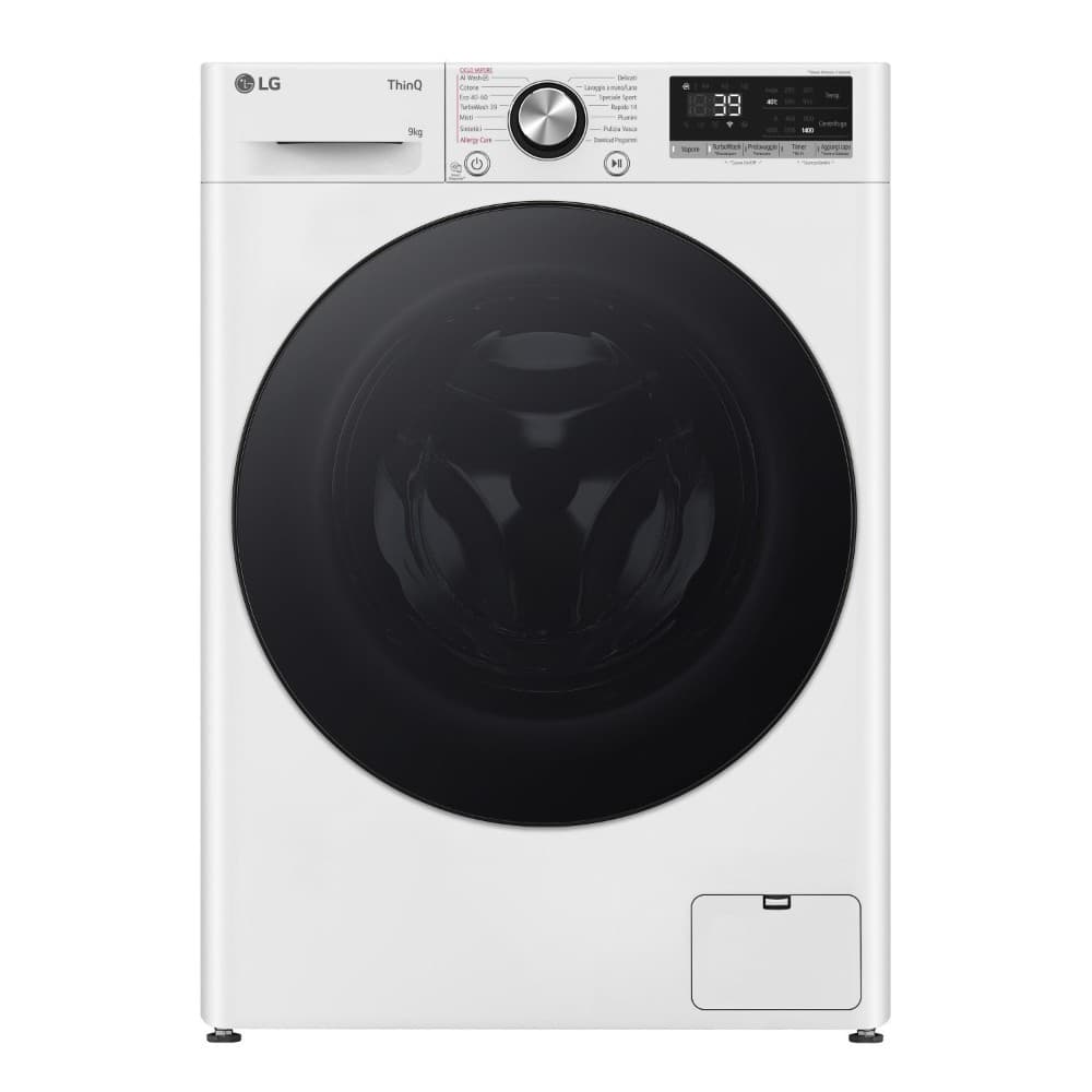 LG lavatrice F4R7009TSWB, 9 kg – Unieuro