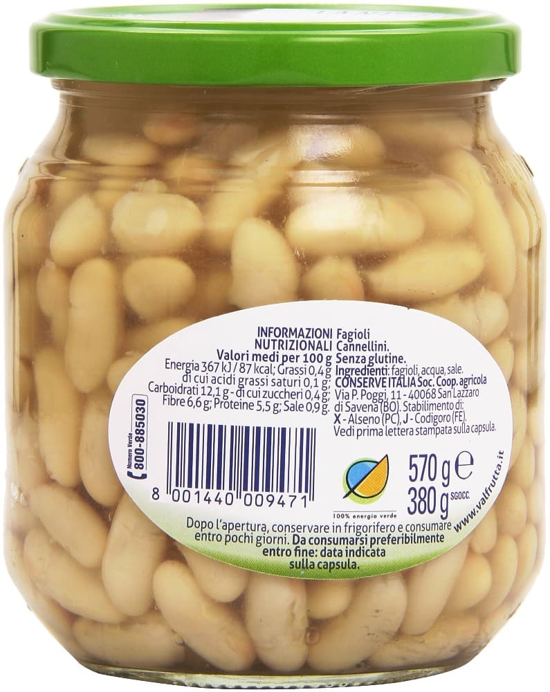 Fagioli cannellini, 570 g VALFRUTTA – ALDI