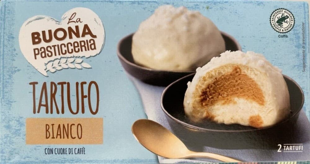 Tartufo al cacao, bianco La Buona Pasticceria, conf. da 2 pz 180 g – Penny