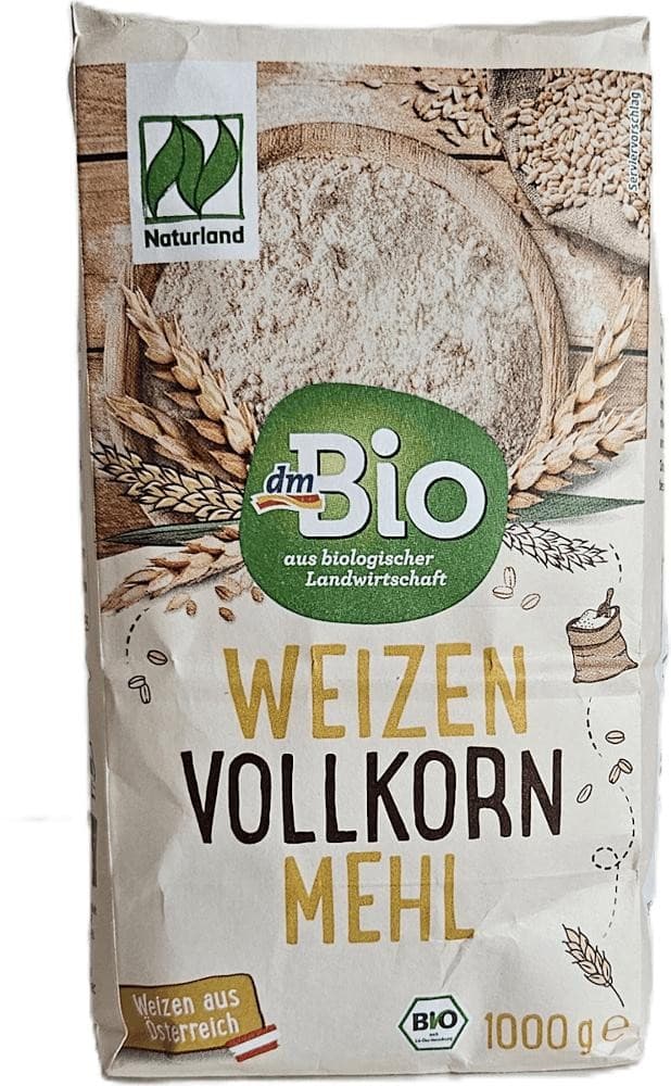 dmBio farina di frumento integrale, 1kg – Dm
