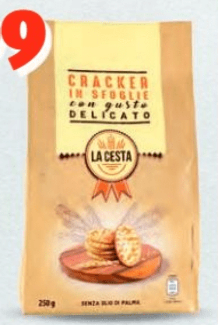 La Cesta cracker in sfoglie 250 g in offerta da ALDI