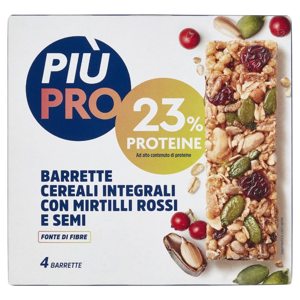 Più Pro barrette ai cereali integrali, 112 g – Il Gigante