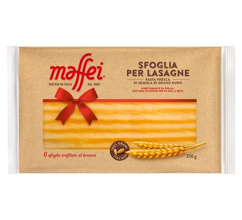 Pasta fresca di semola di grano duro per lasagne Maffei, 250 g – Il Gigante