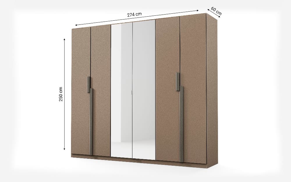 Armadio 6 ante 274x60x250h ERIKA in offerta da Mondo Convenienza