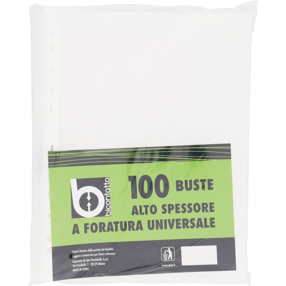 Buste alto spessore 100 pezzi Bicontatto in offerta da Iper La grande i