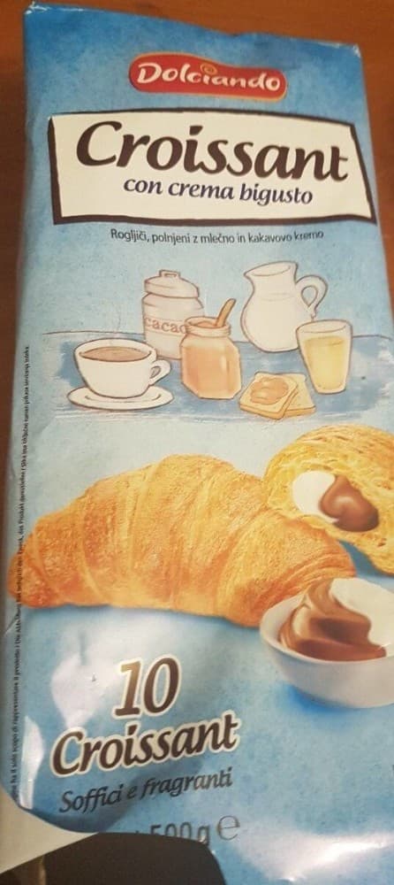 Dolciando croissant con crema bigusto, 10 pz, 500 g – Eurospin