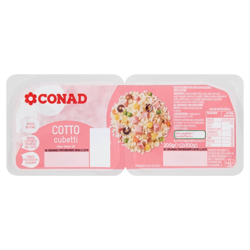 Cotto a dadini 2 x 100 g in offerta da Eurospin