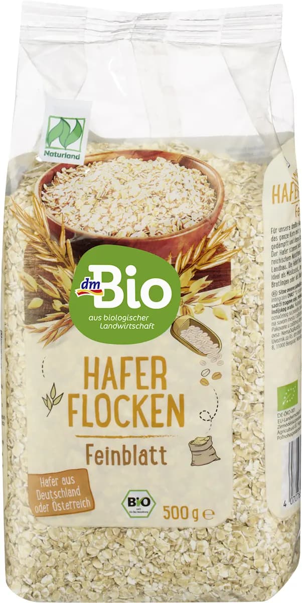 dmBio fiocchi di avena sottili, 500 g – Dm