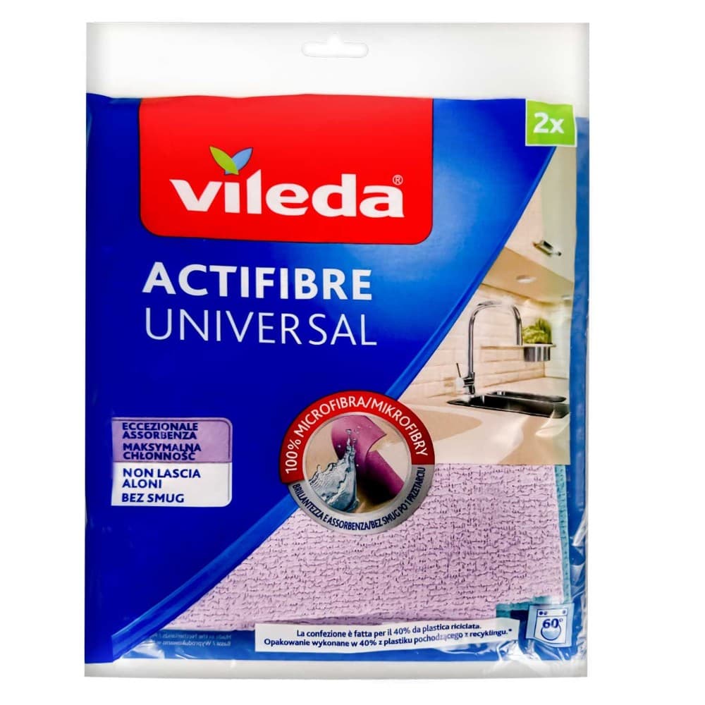 Vileda panni in microfibra Actifibre, 2 pezzi – Panorama