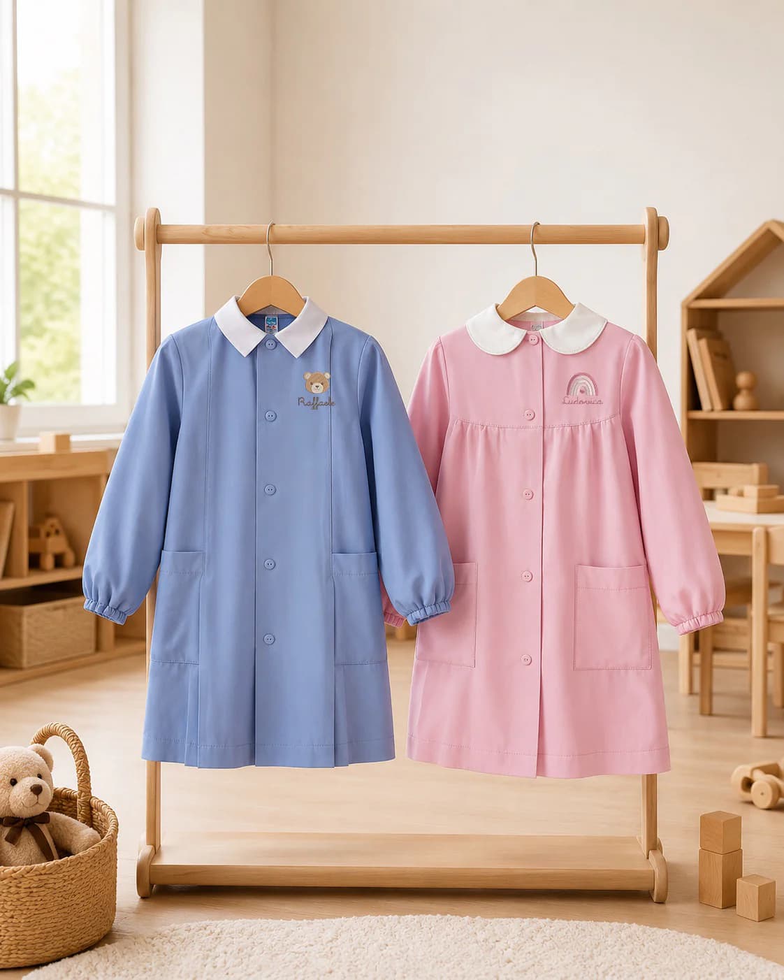 Set 2 grembiuli scuola bimbo/bimba 2 pezzi in offerta da Iper La grande i
