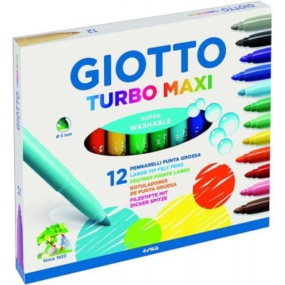 Giotto pennarelli punta grossa Turbo Maxi conf. da 18 in offerta da Bennet