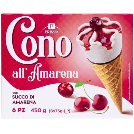 6 Coni alla panna, all'amarena o alla panna e cioccolato, 70 g x6 – Iper La grande i