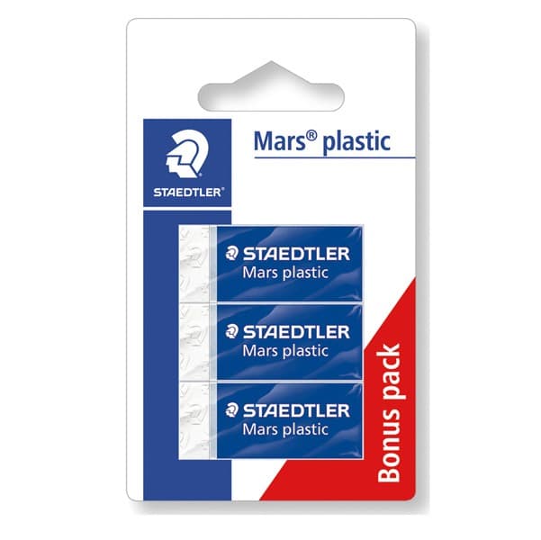 Mini gomme Mars Plastic 3 pezzi STAEDTLER in offerta da Esselunga