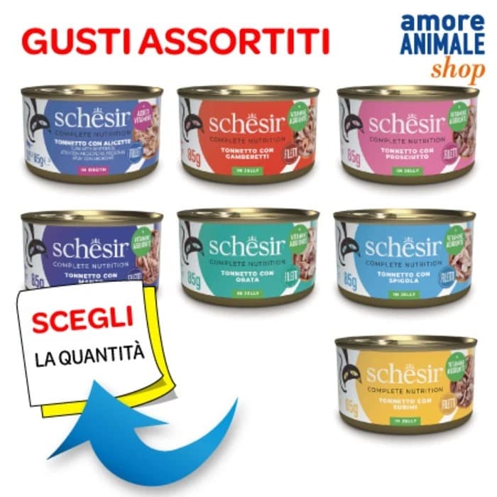 Alimento umido e secco per gatti gusti assortiti Schesir – Iper La grande i