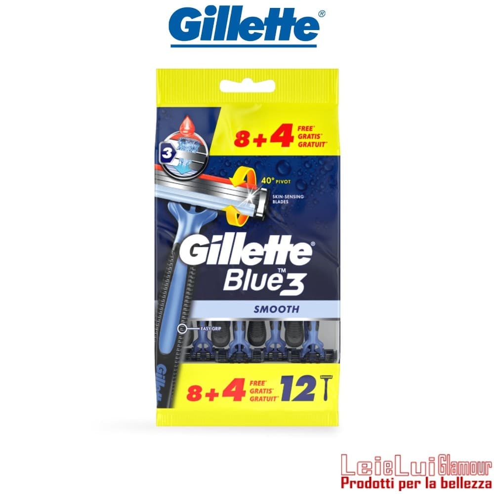 Rasoio Gillette Blue 3 Smooth, 8+4 – Il Gigante
