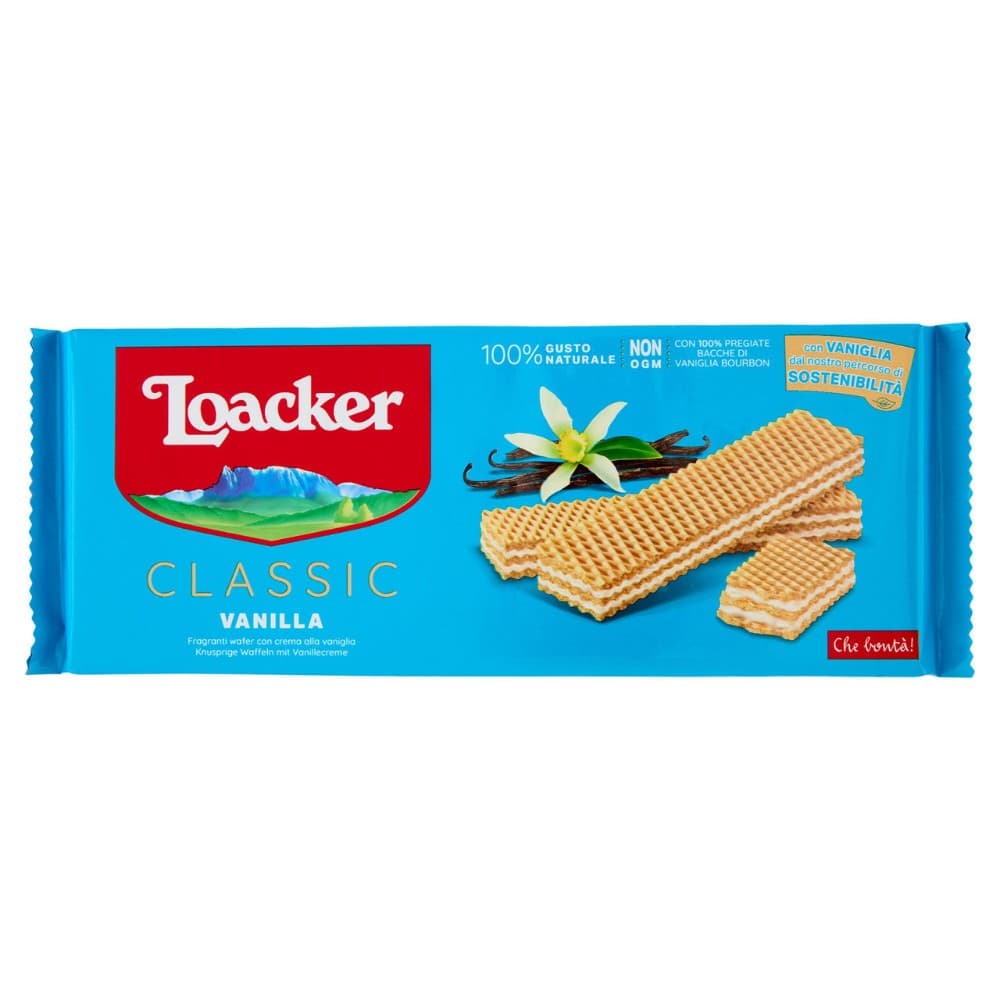 Loacker wafer classic con vaniglia, 225 g – Bennet