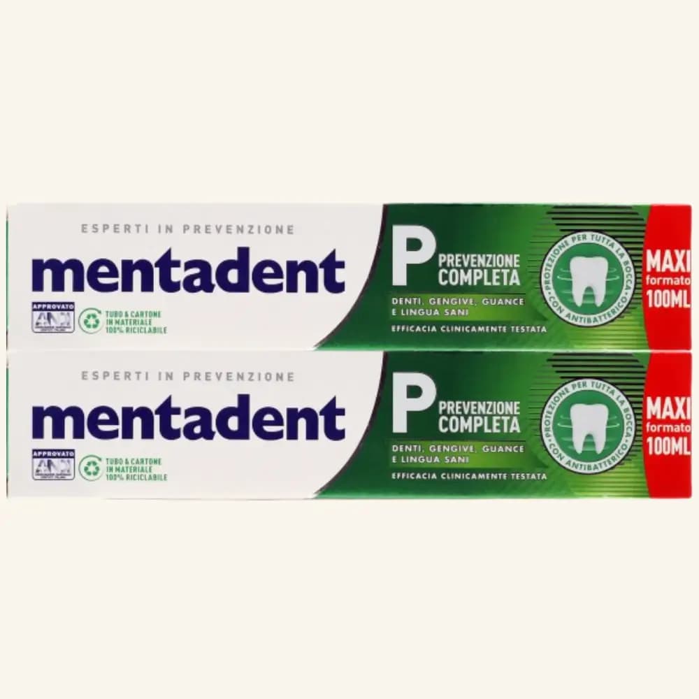 Mentadent dentifricio, 2x100 ml – Esselunga