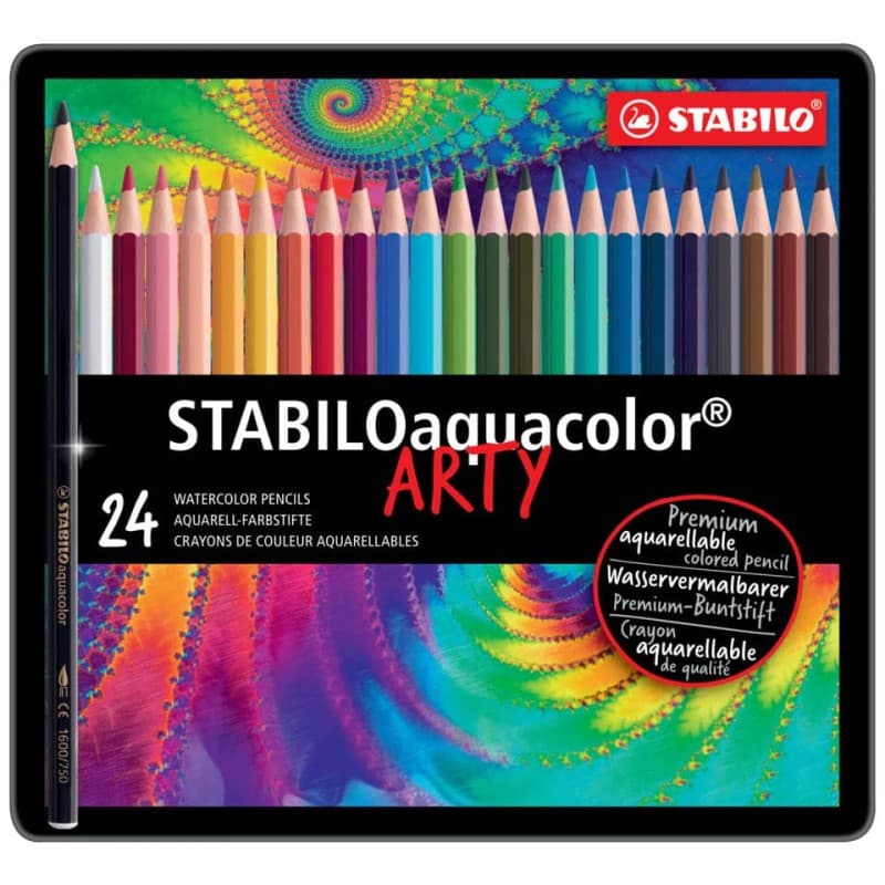 Matite colorate acquarellabili Aquacolor con scatola in metallo 24 pezzi STABILO in offerta da Iper La grande i