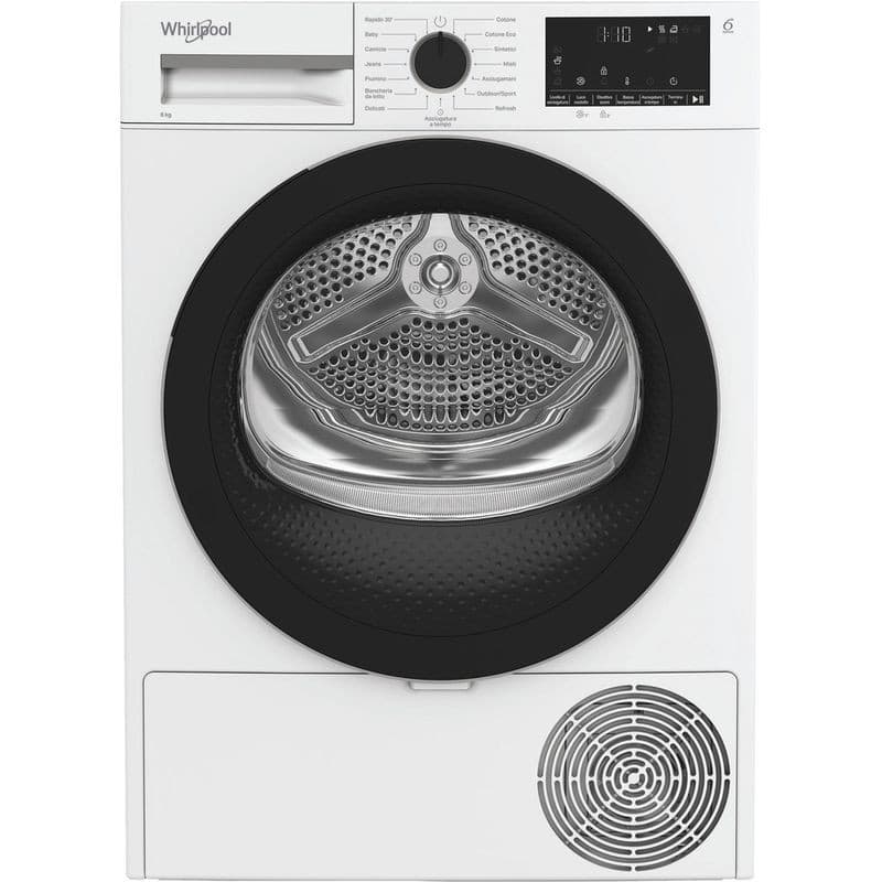 Whirlpool asciugatrice a pompa di calore C WD 83M WBS IT, 8 kg – Comet