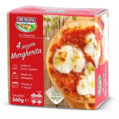 Tre Mulini pizzette margherita, 4 pz (360 g) – Eurospin
