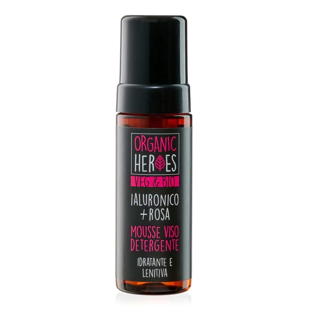 Organic Heroes mousse detergente ialuronico e rosa, 150 ml – Dm