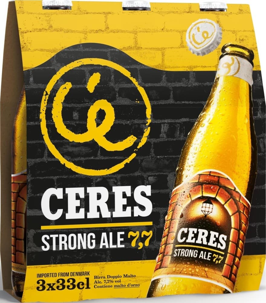 Birra Ceres Strong Ale 3 pz da 330 ml in offerta da Carrefour