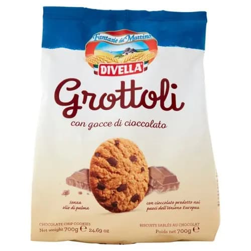 Biscotti Grottoli con gocce di cioccolato o Ottimini integrali Divella 700 g in offerta da Bennet