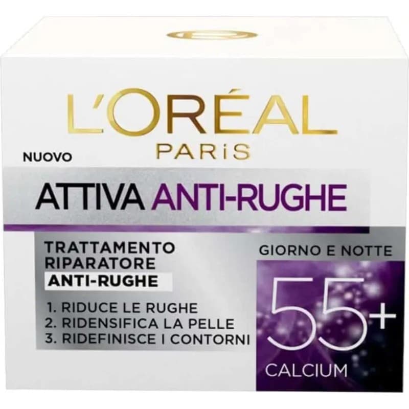 L'Oréal Paris crema viso giorno e notte Attiva Antirughe, ml 50 – Bennet