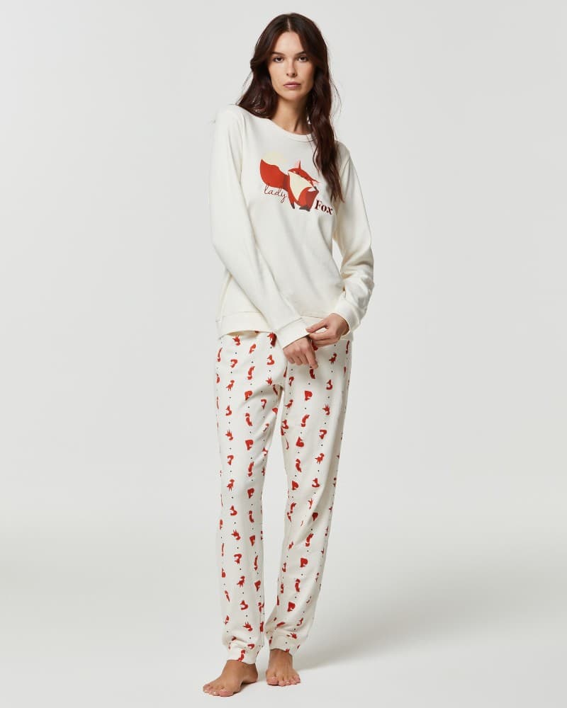 Pigiama Donna Pompea stampa Volpe, Tg S-M_L – Carrefour