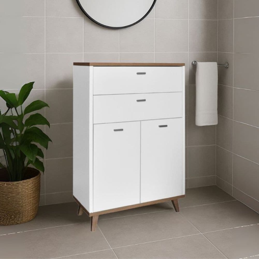 LIVARNO Mobiletto da bagno con 2 ante e 2 cassetti, 60 x 96 x 28 cm – Lidl