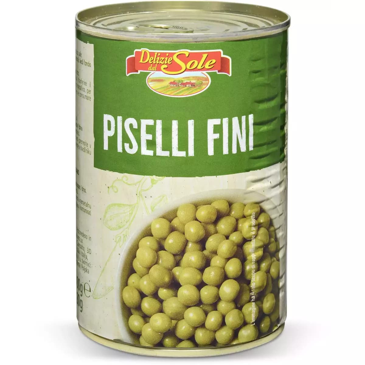 Delizie dal Sole piselli fini, 400 g/sgocc. 270 g – Eurospin