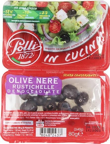 Olive Nere Denocciolate Polli 80 g in offerta da Carrefour