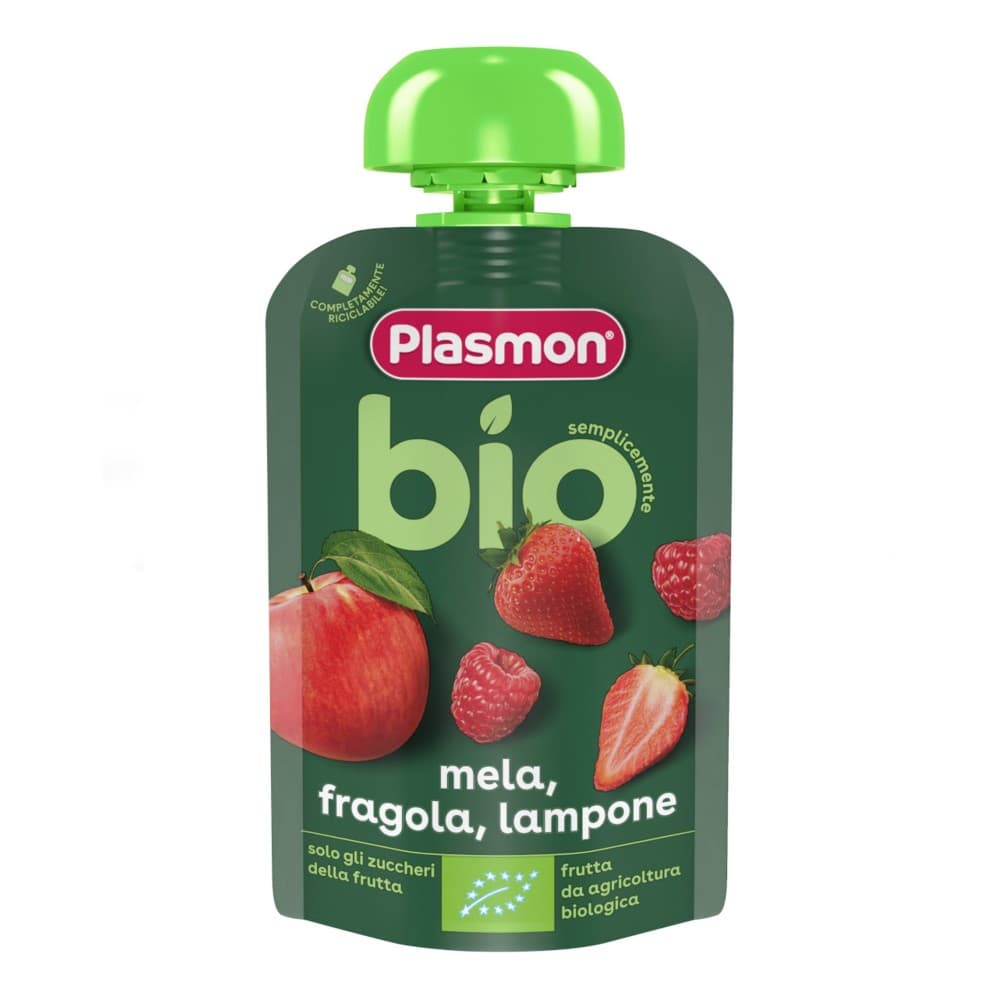 Pouche mela fragola Plasmon, 100 g – Carrefour