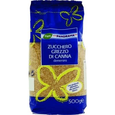 Zucchero grezzo di canna Pam, 500 g – Panorama