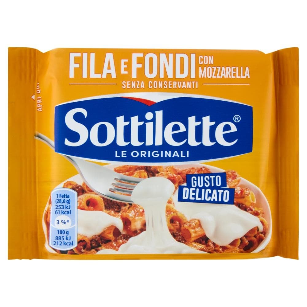 Sottilette Fila e Fondi con mozzarella Le Originali, 200 g – Il Gigante