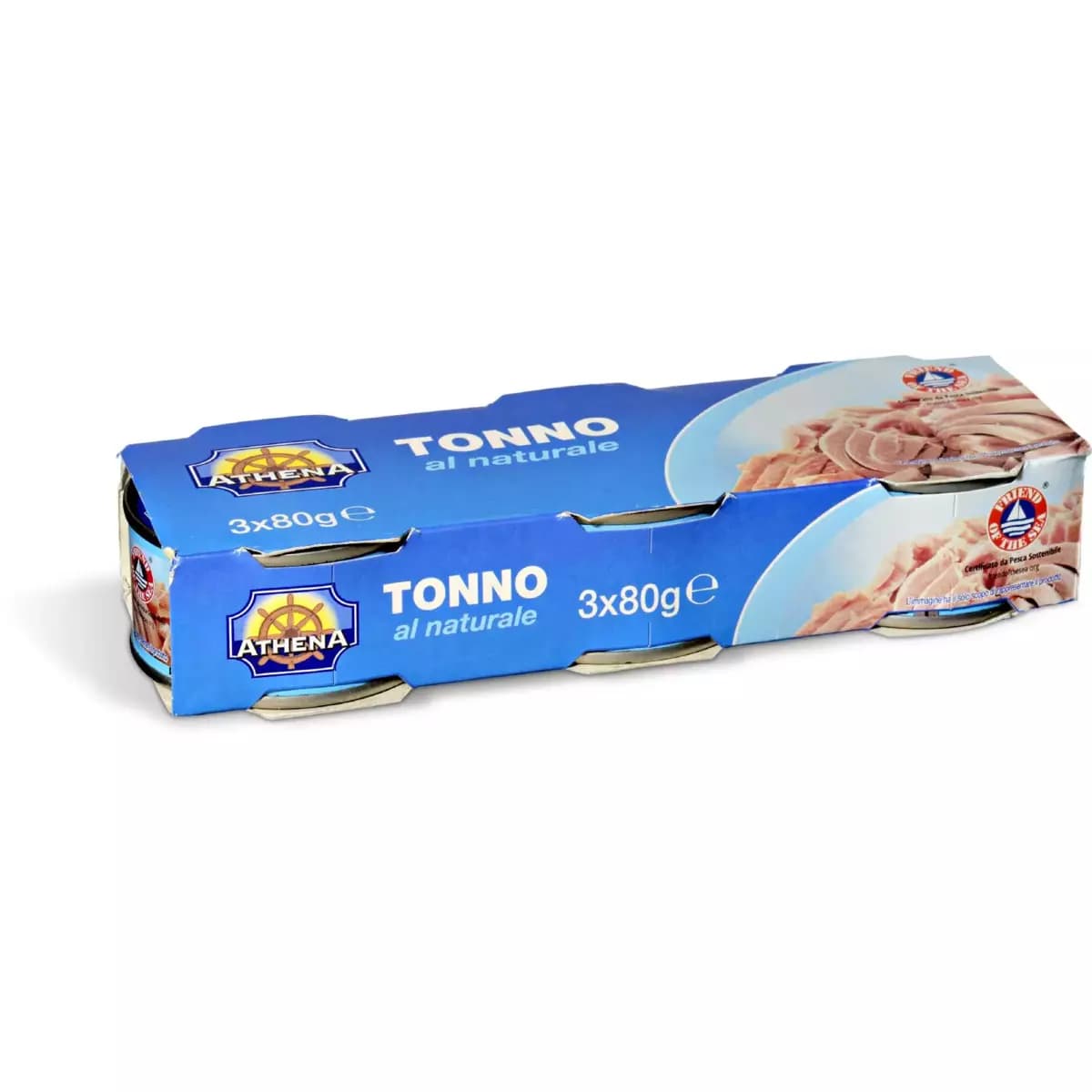 Tonno al Naturale 3 x 80 g/sgocc. 168 g Athena in offerta da Eurospin
